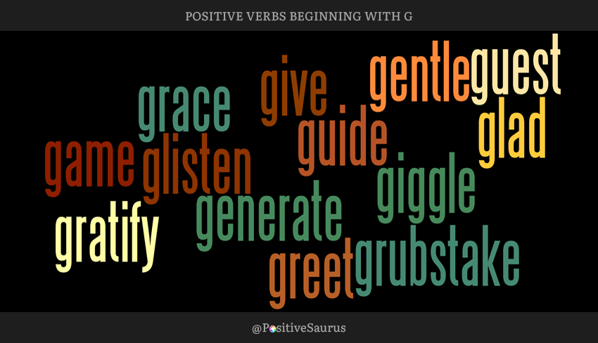 Positive Words That Start With G