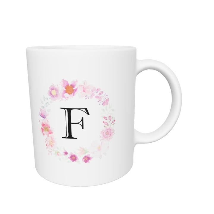Letter F coffee mug | White