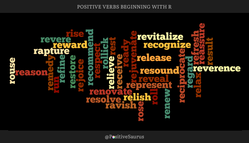 Positive verb. Positive Words with r. Verbs starting with r. Positive Words starting with d. Verb beginning with o beginning with the.