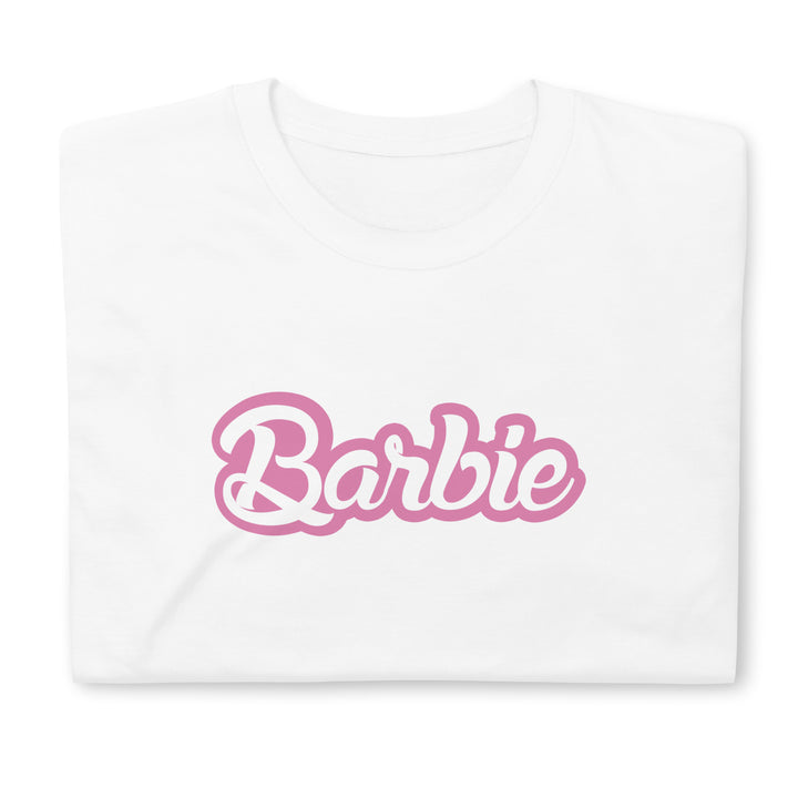 barbie womens t-shirt pink text