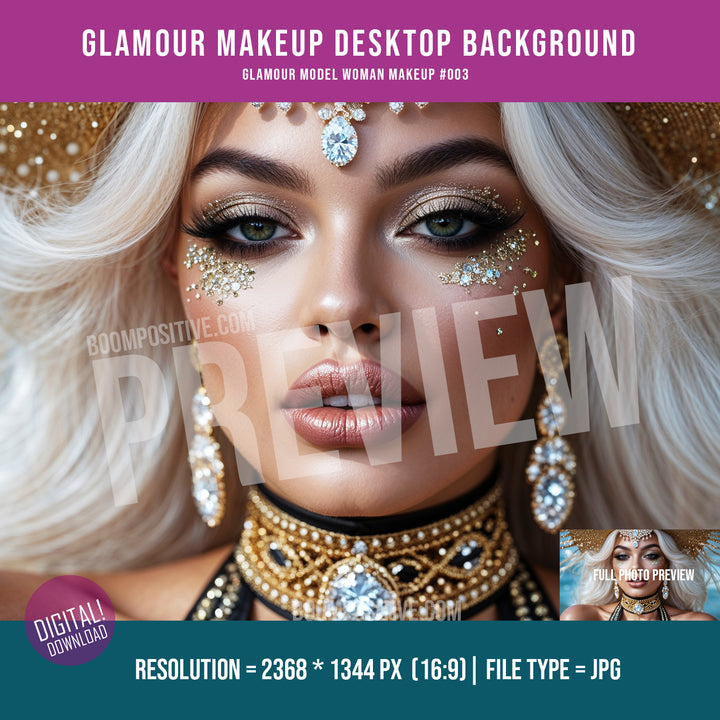 glamour makeup woman ai art desktop-background 003