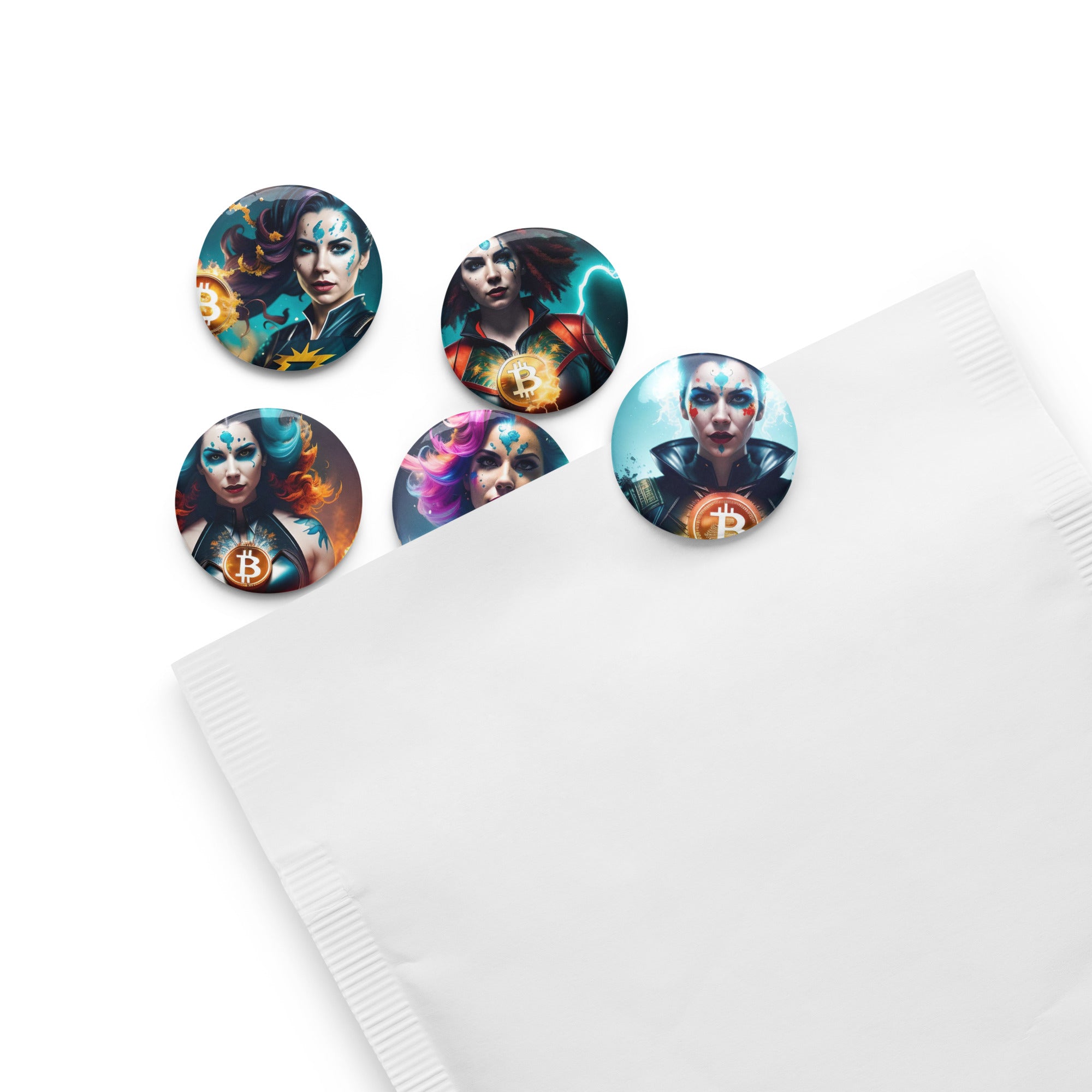 Bitcoin pin buttons | Satoshi Siren