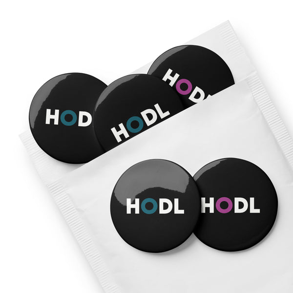 HODL pin buttons | Set of 5