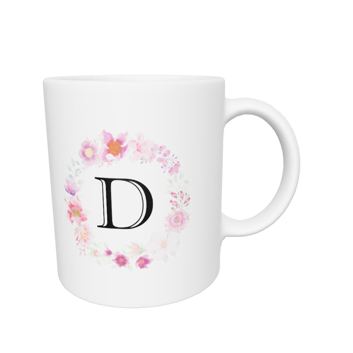 Letter D coffee mug | White