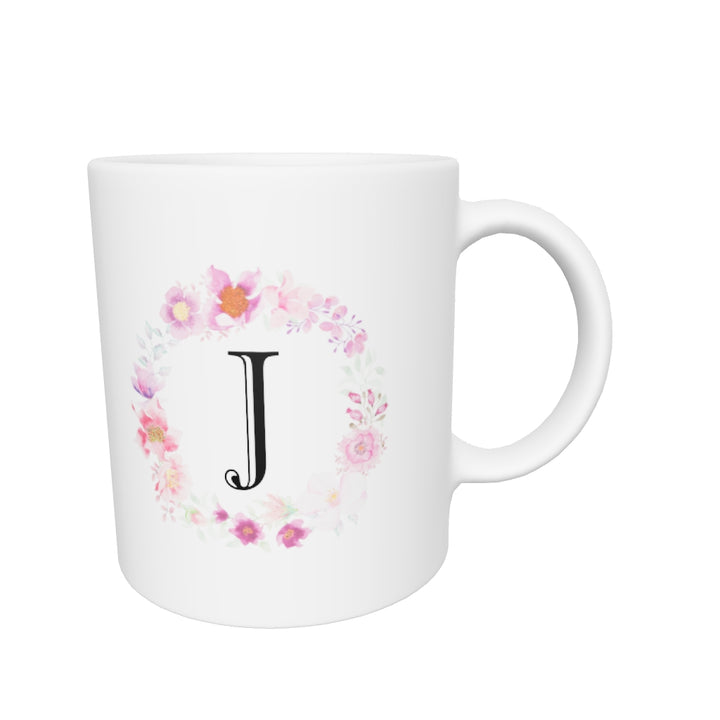 Letter J coffee mug | White