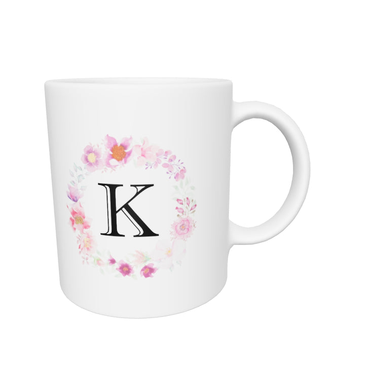 Letter K coffee mug | White