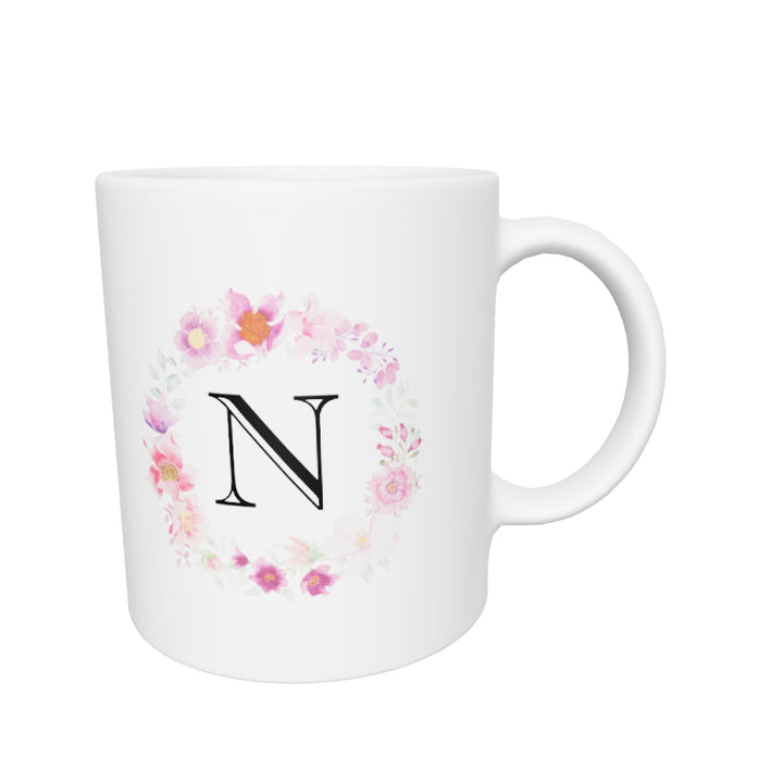 Letter N coffee mug | White