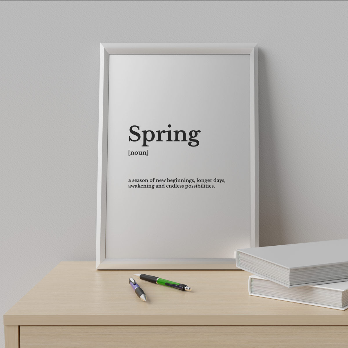Printable spring definition | digital wall art – Boom Positive