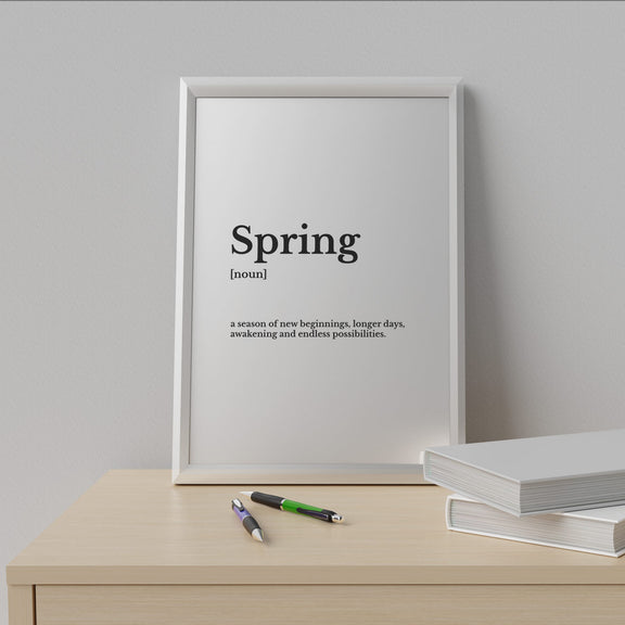 Printable spring definition digital wall art Boom Positive