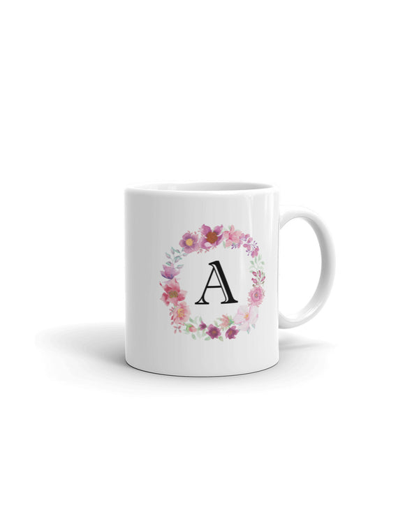 Letter A coffee mug | white