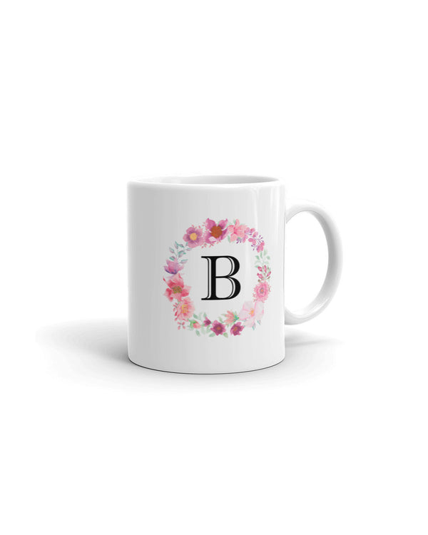 Letter B coffee mug | white