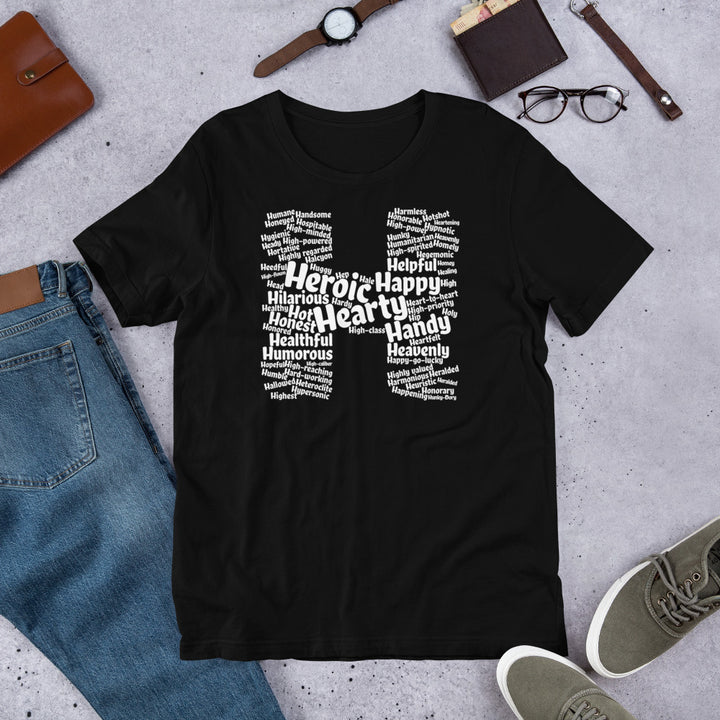 positive words that start with h t-shirt