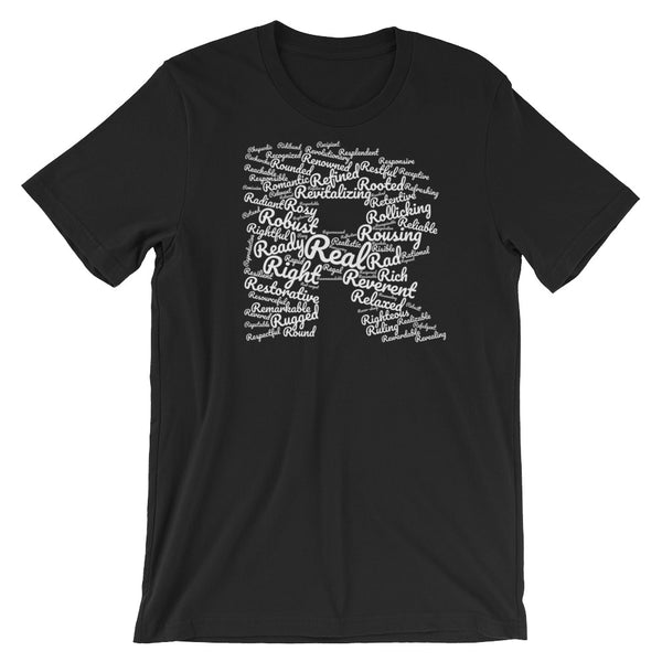 positive words that start with r t-shirt