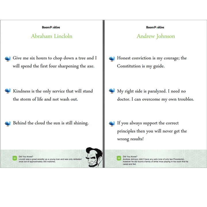 tweetable presidential quotes sample page