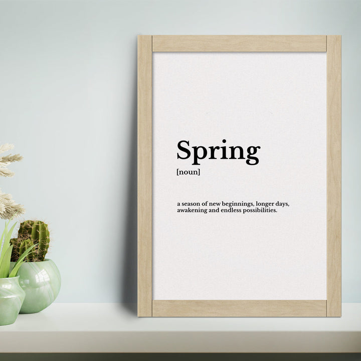 printable wall art spring definition
